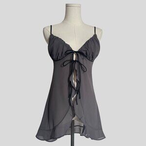 Free People Fly With Me ruffled split front tunic